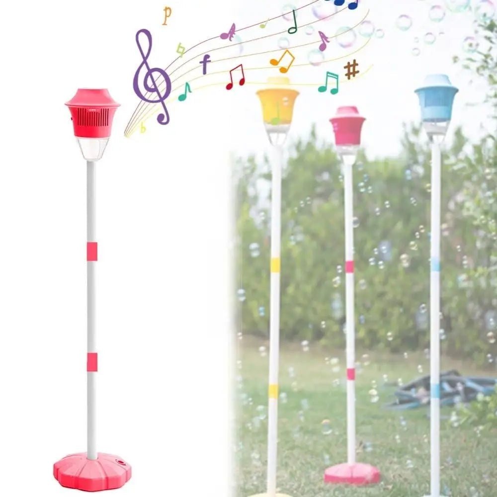 ✨Bubble machine (with stand) with night light and music function, bubble torch. Automatic vertical bubble machine.